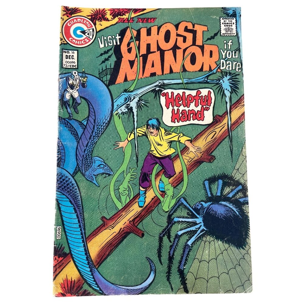 Charlton Comics Ghost Manor #16 Dec 1973 Featuring A Helpful Hand Vintage